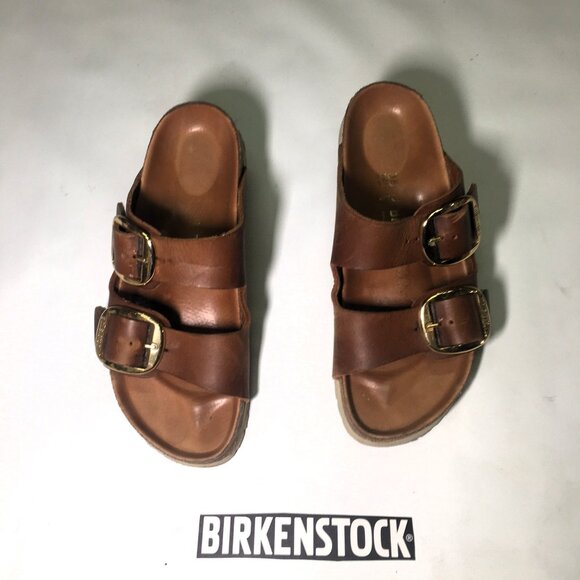 🛑 BIRKENSTOCK Big BUCKLE ➕🆒 SANDALS Arizona SHOES Slip On Leather 💸BUY NOW‼️ - Picture 8 of 16